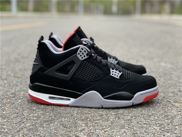 

new men 4s basketball shoes 4 bred designer luxury trainers athletic shoes sports sneakers with box