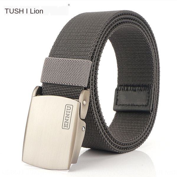 

tushi men's hiking camping training nylon wear resistant outdoor sports outdoor sports stretch belt belt, Black;brown