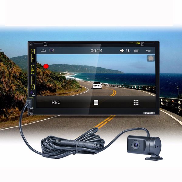 

touch screen 7 inch car stereo phone link fm only bluetooth mp3 mp4 player with usb sd hd decoding driving recorder wifi gps car dvr