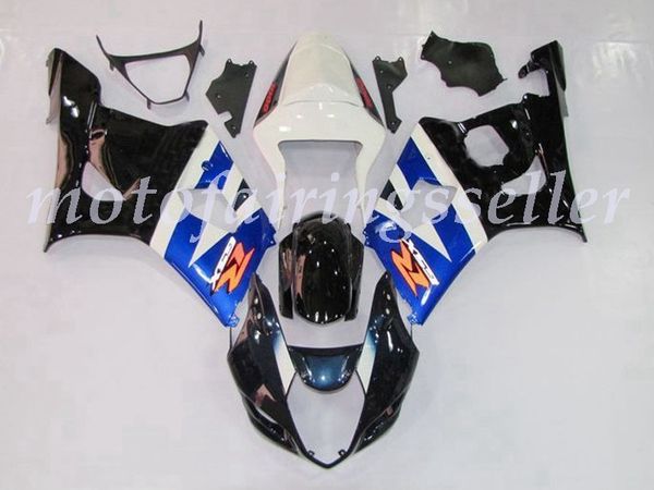 

new abs plastic fairings kit fit for suzuki gsxr1000 2003 2004 gsxr1000 03 04 injection mold blue black and white no2