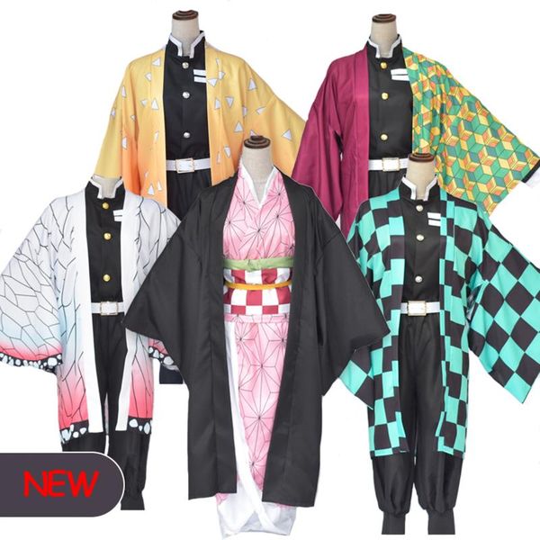

anime cosplay costume demon slayer kimetsu no yaiba costume kamado tanjirou agatsuma zenitsu tomioka giyuu kamado nezuko kimono, Black