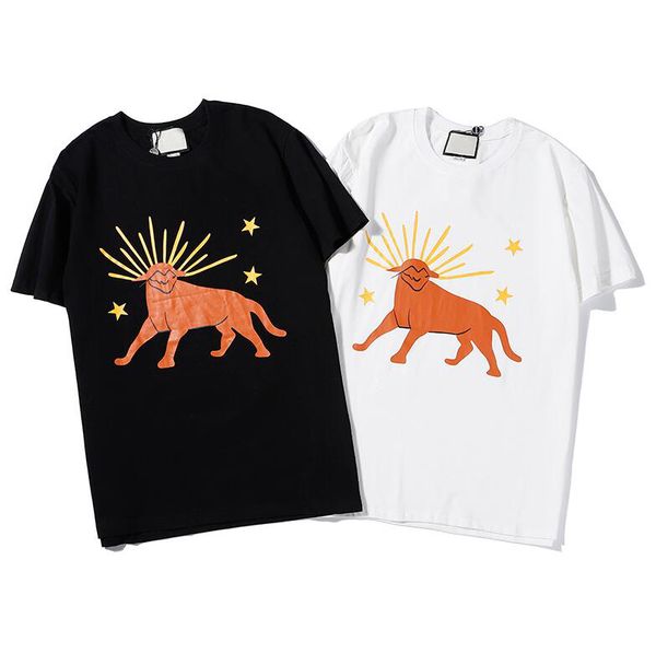 

лето дизайнерская футболка для мужчин футболки с животным печати модный бренд футболки дышащие мужские топы одежда 2 цвета s-2xl доступно, White;black