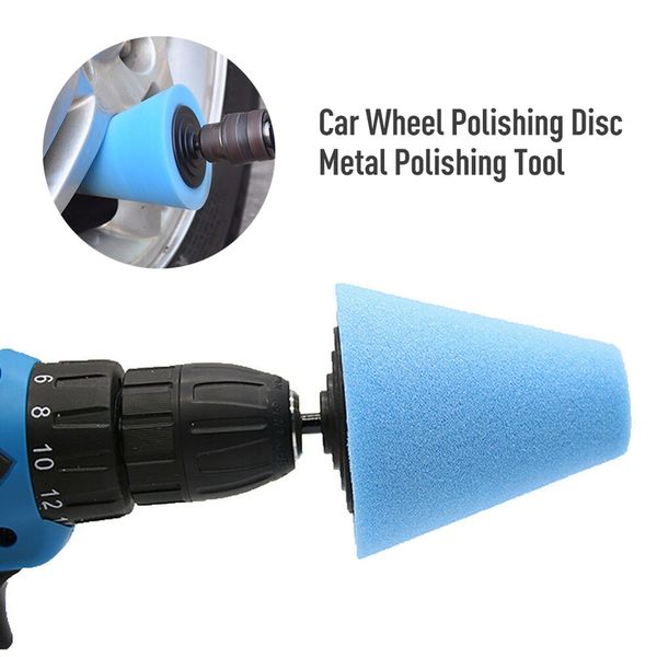 

wheel hub polish buffing shank polishing sponge cone metal foam pad car car accessories cone shaped buffing pads