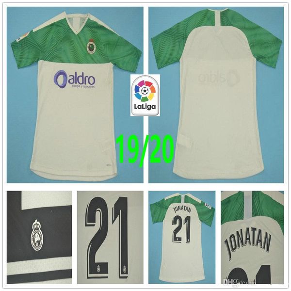 

2019 2020 racing santander soccer jerseys zidane delgado marong minero ruiz picos carmona custom 19 20 home white kids football shirt, Black