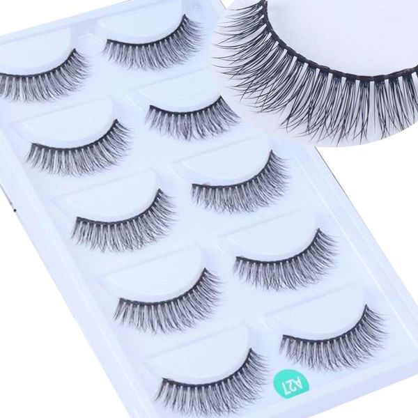 

new 5 pairs real mink eyelashes natural false eyelashes 3d mink lashes makeup soft fake eyelash extension hand made eye ashes