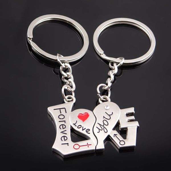 

love you forever letter брелок сердце брелок серебристые влюбленные любовь брелок сувениры день святого валентина подарок y5526, Silver