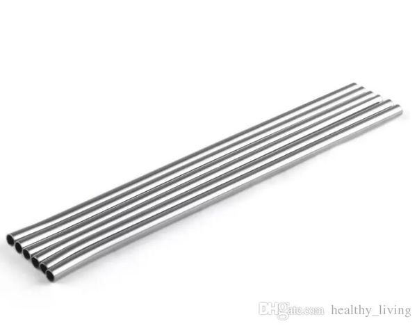 

durable stainless steel straight drinking straw straws metal bar family kitchen 666