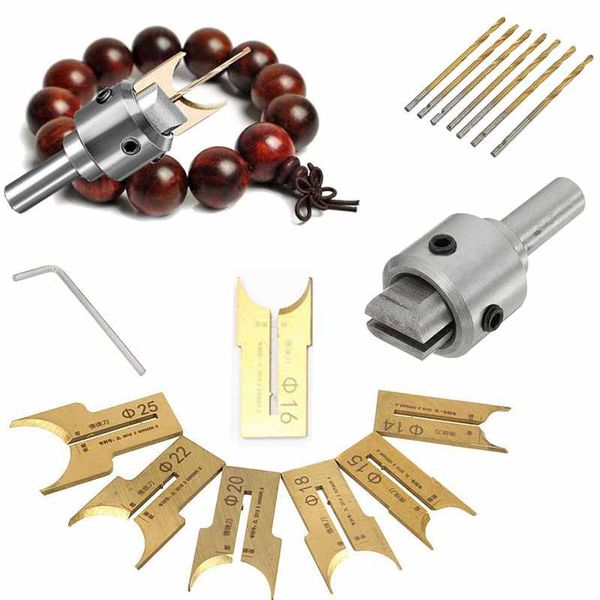 

ayhf-16pcs carbide ball blade woodworking milling cutter molding tool beads router bit drills bit set 14-25mm