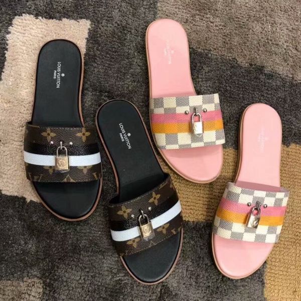 

Женщина тапочки бренд сандалии плоские туфли дизайнер обувь слайд высокого качества на высоком каблуке сандалии с коробкой шлепанцы shoe05 02