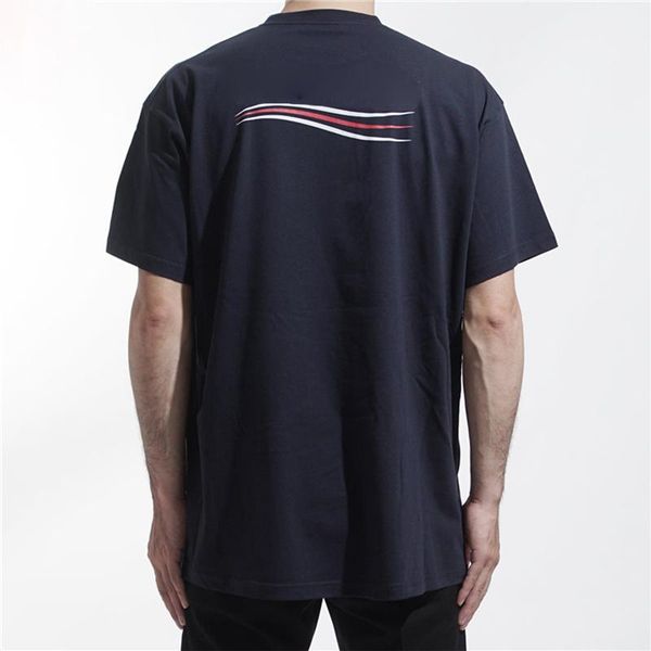 

20ss solid color logo wave tee classic logo letter print men women breathable short sleeves high street t-shirt summer tee hfymtx785