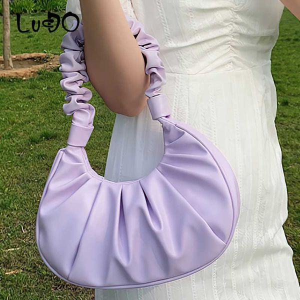 

lucdo 2020 дизайн женщин hobo плиссе сумка candy цвет подмышками сумка vintage ladies vintage плеча