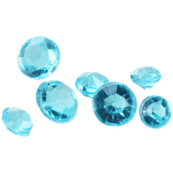 

6000 mixed wedding decoration scatter table crystals diamonds acrylic confetti aqua turquoise