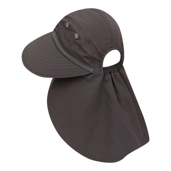 

sun hat wide brim upf sunshade protection packable quick drying outdoor fishing ponytail hats with neck flap for traveling hikin, Black;white