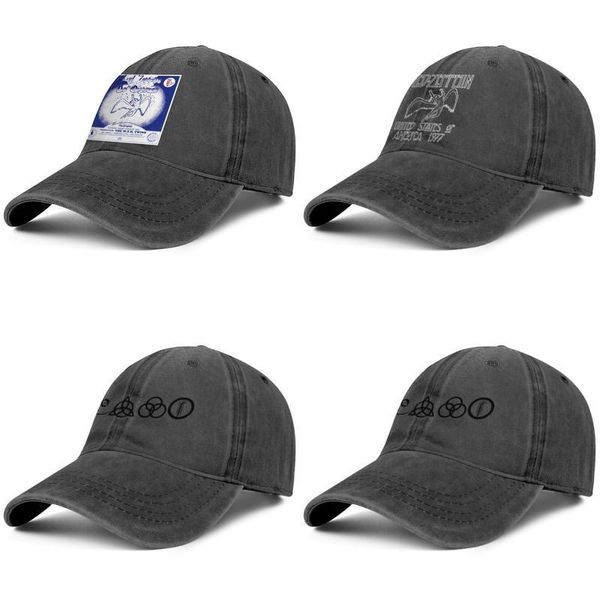 

simbolos do led zeppelin logo black mens and womens baseball denim cap cool fitted golf personaliseddesign your own vintage hats led of, Blue;gray