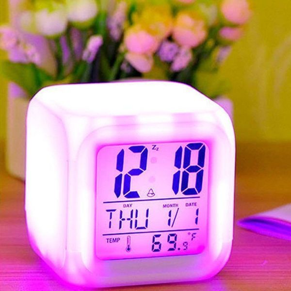 

creative led clock multi-functional home room children led digital change bright alarm portable watches dropshipping