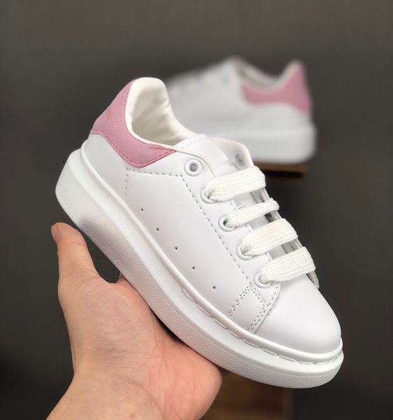 

2020 luxury children kids casual shoes boy's girl's designer thick-soled flat height increasing kids casual shoes sport sneaker si, Black