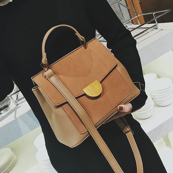 

european style retro fashion handbag women's designer tote bag 2018 new high-quality matte pu leather big women bag shoulder