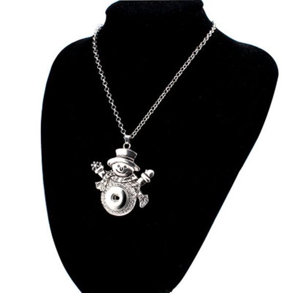 

christmas snap necklace silver interchangeable jewelry fits 18mm noosa ginger snaps chunk charm button women girl children christmas gift