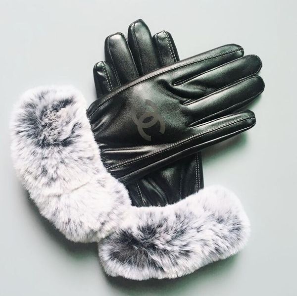 

designer gloves luxury u&g handwear ladies ourtdoor warm gloves women brand five finger glove winter thick fleece skiing gloves 021, Blue;gray