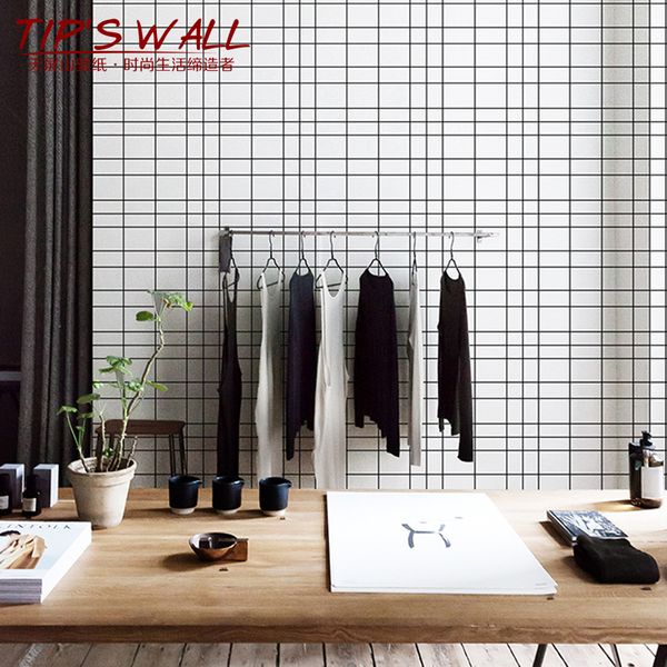 

classic grid wall room decoration wallpaper waterproof anti-fouling pvc wallpaper