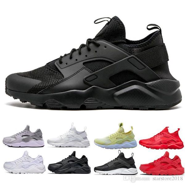 

wholesale huarache ultra run shoes triple white black red men women running shoes yellow grey huaraches sport shoe mens womens sneakers