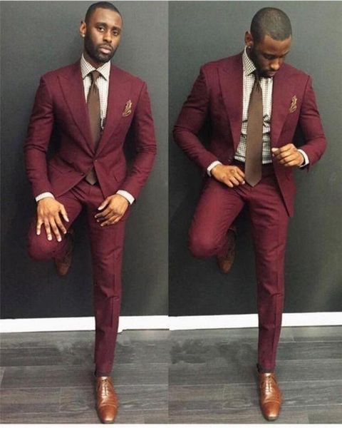 

classy burgundy mens suits slim fit bridegroom tuxedo groom suits for men wedding groomsmen suit business jackets+pants, White;black