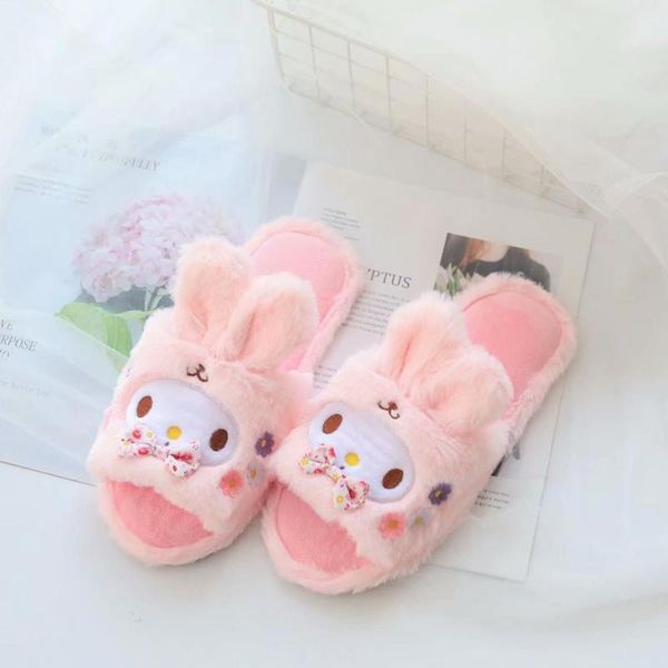 

открытый носок девушки крытый тапочки cute pink cat duffy cinnamoroll покрытием пола хлопок тапочки теплое мягкое резиновое донные, Black