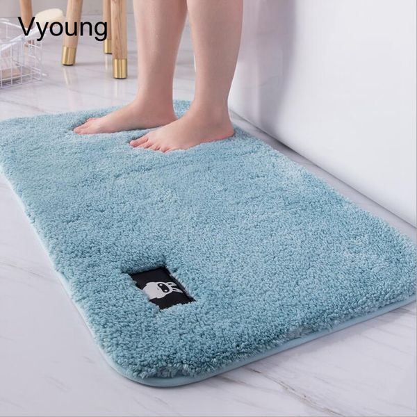 Anti Skid Water Absorption Bath Mat Bathroom Rug Coral Fleece