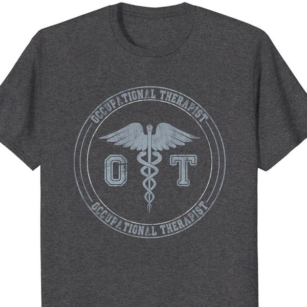 

vintage occupational therapy t shirt men's t shirts summer style fashion swag men shirts, White;black