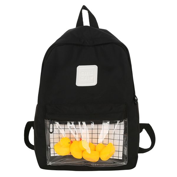 

harajuku clear canvas women backpacks school bags for teenage girls female travel ducks backpack bookbag mochila