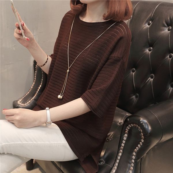 

женщин размер большой лед шелк короткий рукав рубашки женщин 2020 рыхлый средний рукав тонкий трикотажные рубашки топ, White