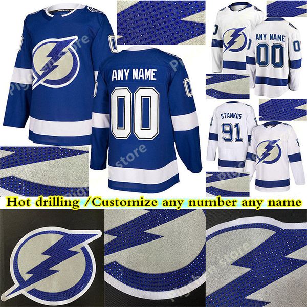 

горячей бурения версии тампа-бэй лайтнинг кофта 91 стивен стэмкос 86 никита кучеров 77 хедман настроить любое имя любое количество хоккей дж, Black;red