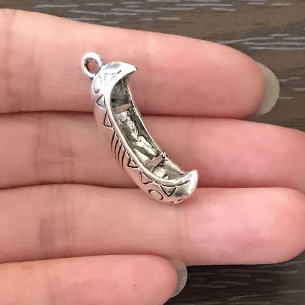 

wholesale diy bohemian 3d canoe charm antique silver tone 3d canoe pendant charm for bracelet necklace earring zipper pulls jewelry, Bronze;silver