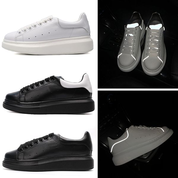 

designer 3m reflective platform casual shoes men women triple white black flats party shoes sports sneakers 36-44 wholesale drop-shipping