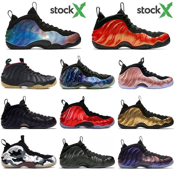 

good quality air foamposite one classic black gum camo athletic boots sports sneakers mens basketball jogging with socks