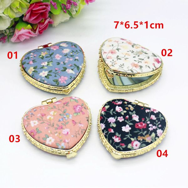 

makeup compact pocket floral mirror portable two-side folding make up mirror women vintage cosmetic mirrors f3482
