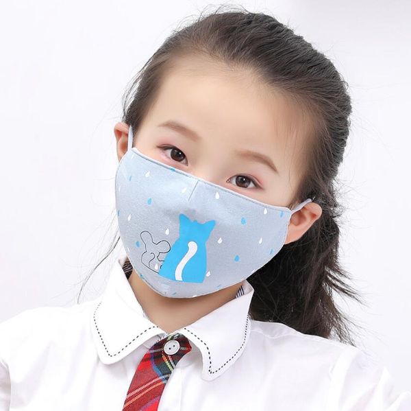 Cartoon-3D-Gesichtsmaske für Kinder, Mundschutz, PM2,5, Anti-Staub-Mundmaske, Atemschutzmaske, staubdicht, antibakteriell, waschbar, wiederverwendbar, bedruckte Gesichtsmasken
