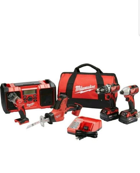 

New m18 milwaukee 5 tool combo kit 18 volt cordle combo drill kit 2689 25p nib