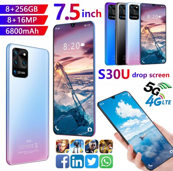 

s30u смартфон приграничного нового взрыв пятно 7,5-дюймовый большой экран android смартфон внутреннего oem настройка