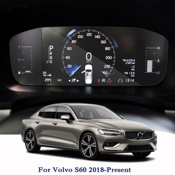 

gps navigation screen steel glass film for volvo s60 2018-present tpu dashboard display screen film car sticker accessories