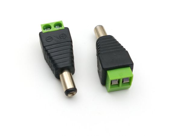 

100pcs 5.5mm x 2.1mm male cctv led dc power plug jack adapter
