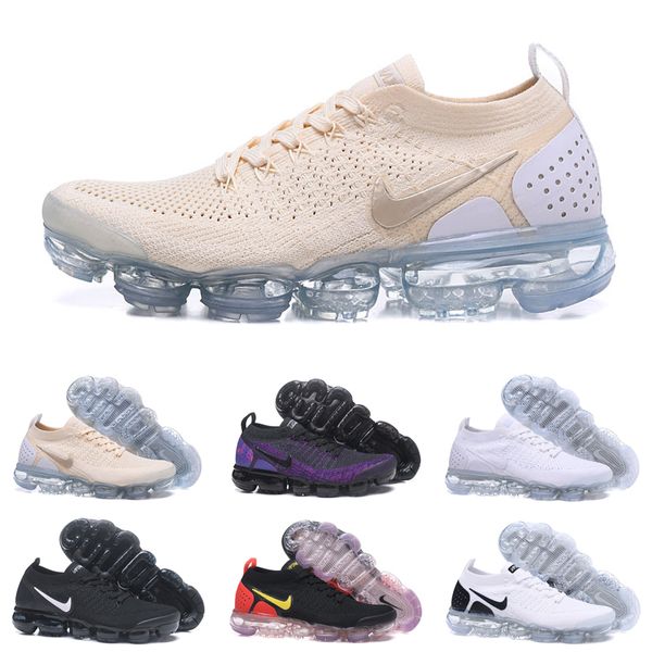 

2020 vapomaxs сетки амортизирующие кроссовки вязать 2,0 тройной дизайнерская мужчины женщины кроссовки fly желтый трикотажный спортивный под