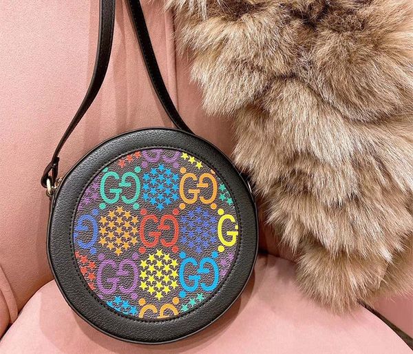 

роскошная круглый мешок дизайнерская марка высокого качества crossbody мешок 5a женщины лучшие сумки плеча 14 см, Black