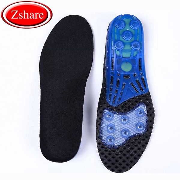 

comfortable silicone insoles absorption pads foot care orthopedic insoles outdoor leisure sneakers, Black