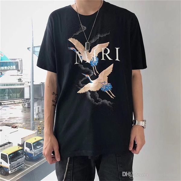 

роскошные мужские дизайнерские футболки летняя футболка кран печати дизайнерская футболка хип-хоп мода мужчины женщины с коротким рукавом тр, White;black