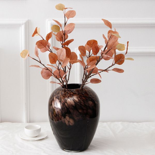 

artificial flower simulation plant money leaf eucalyptus green plant home decor simulation flower wall fake bottle