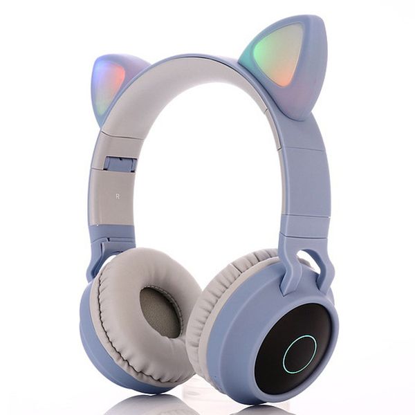 

беспроводная технология bluetooth более уха cat ear наушники с led light складная встроенный микрофон и volume control для сотовых телефонов