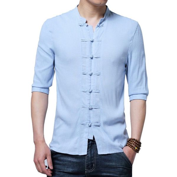camisas estilo mandarin