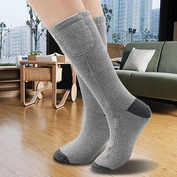 

long tube electric socks winter charging constant temperature heating warm socks charging heating socks*, Black