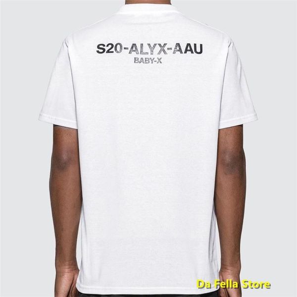 

alyx t-shirt 1017 alyx 9sm tee 2020 men women summer t-shirts s20-aau baby logo print cotton black white, White;black